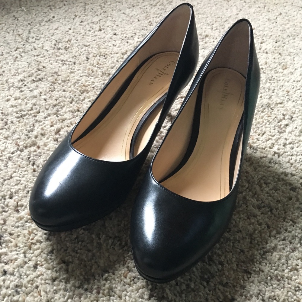 Cole Haan Nike air black heels with platform